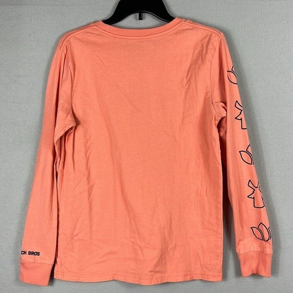 Dutch Bros Womens‎ Long Sleeve T-Shirt Size Large Light Orange Graphic - Picture 2 of 7